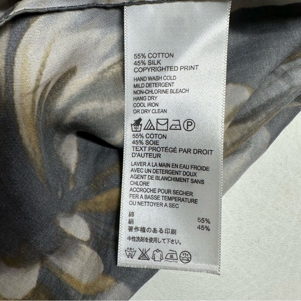 Tommy Bahama dusk blooming Floral twist Top - Gray and Gold size xl/16 nwt - Picture 6 of 8